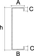 Light beam C-profile