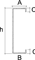 Light beam C-profile