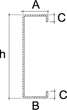 Light beam C-profile
