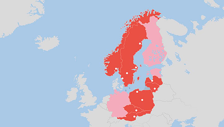 Karta med alla länder | BORGA