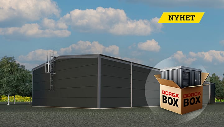 Borga BOX, din stålhall i komplett byggsats | BORGA