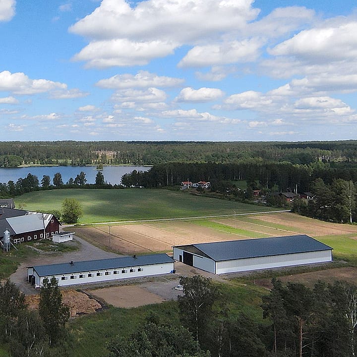 Drönarvy över ridhus